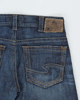 Vintage 00s Silver Dark Wash Jeans - W32 L32