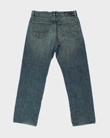Vintage Y2K 00s Hugo Boss Texas Mud Wash Wide Leg Denim Jeans - W36 L32