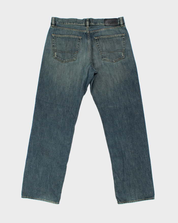 Vintage Y2K 00s Hugo Boss Texas Mud Wash Wide Leg Denim Jeans - W36 L32