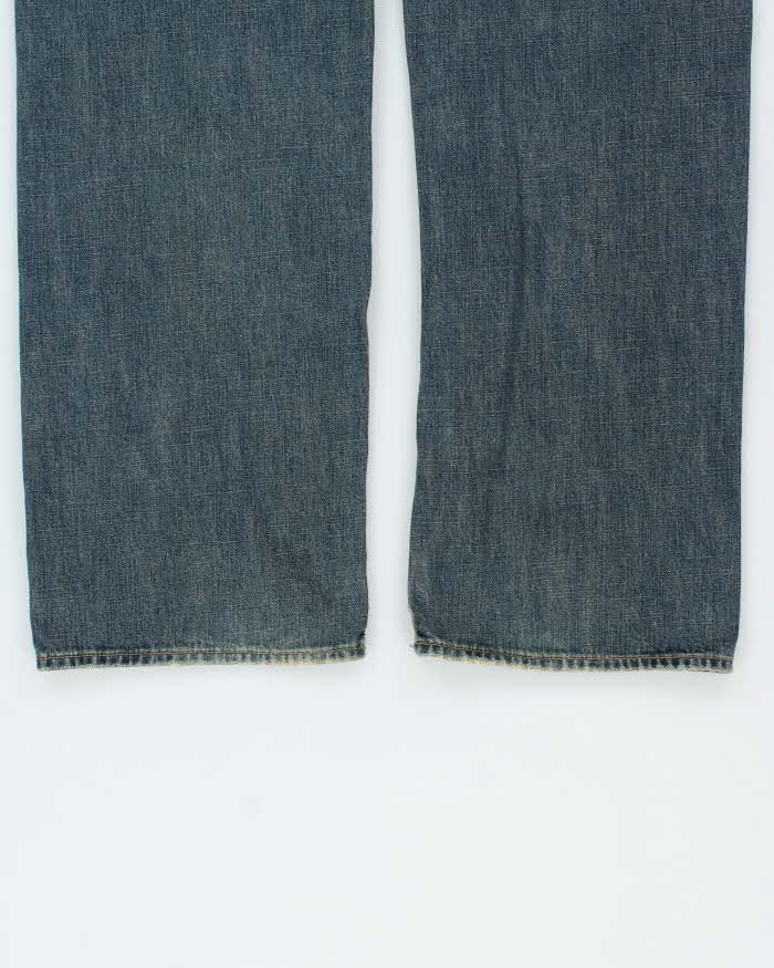 Vintage Y2K 00s Hugo Boss Texas Mud Wash Wide Leg Denim Jeans - W36 L32