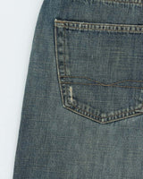Vintage Y2K 00s Hugo Boss Texas Mud Wash Wide Leg Denim Jeans - W36 L32