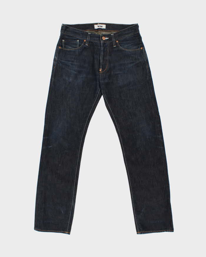 Vintage Acne Raw Indigo Straight Leg Jeans - W32 L33