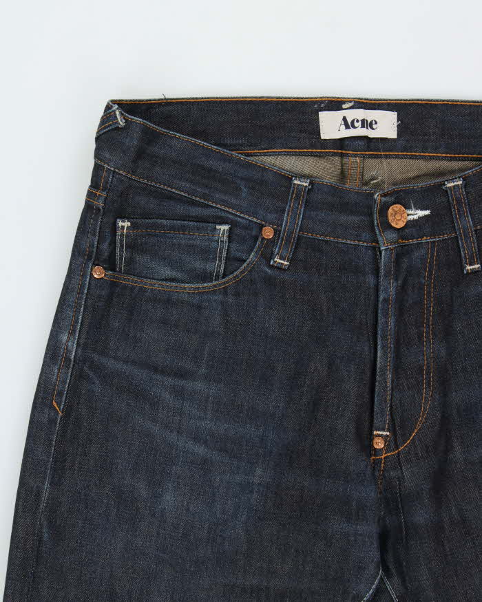 Vintage Acne Raw Indigo Straight Leg Jeans - W32 L33