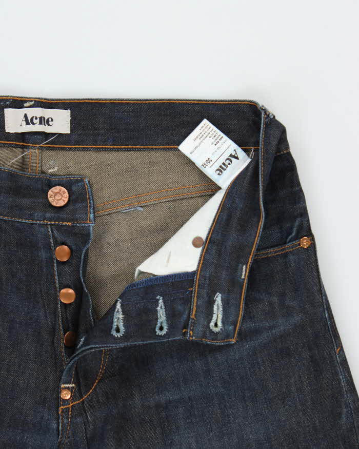 Vintage Acne Raw Indigo Straight Leg Jeans - W32 L33