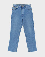 Vintage 1990 Levi's 619 Orange Tab High Waisted Straight Leg Tapered Denim Jeans - W34 L32