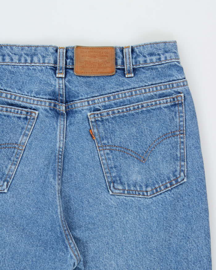 Vintage 1990 Levi's 619 Orange Tab High Waisted Straight Leg Tapered Denim Jeans - W34 L32
