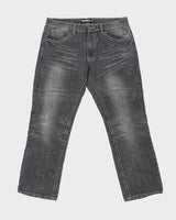 Vintage Y2K 00s Avirex Embroidered Contrast Stitch Wide Leg Denim Jeans - W38 L32
