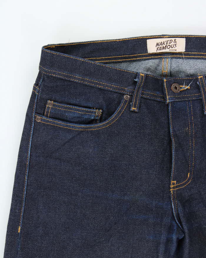 Naked &amp; Famous Weird Guy Elephant 2 Revenge 22oz Raw Selvedge Denim Slim Fit Jeans - W34 L32