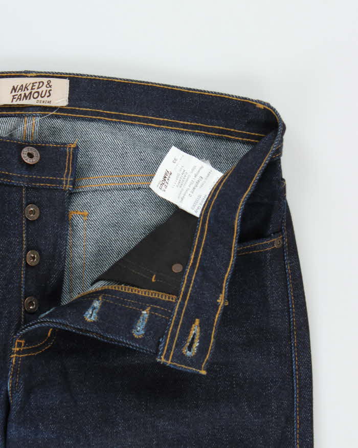 Naked &amp; Famous Weird Guy Elephant 2 Revenge 22oz Raw Selvedge Denim Slim Fit Jeans - W34 L32