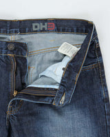 Vintage Y2K 00s DH3 Jake Indigo Selvedge Denim Relaxed Straight Leg Jeans - W36 L36