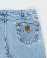Vintage 1990s Carhartt Light Wash Relaxed Tapered Fit Denim Jeans - W38 L32