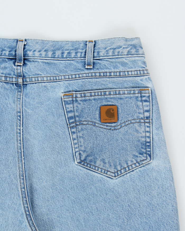 Vintage 1990s Carhartt Light Wash Relaxed Tapered Fit Denim Jeans - W38 L32