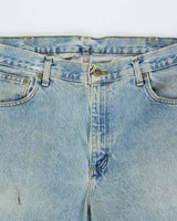 Vintage 1990s Carhartt Light Mud Wash Relaxed Straight Leg Distressed Denim Jeans - W38 L31