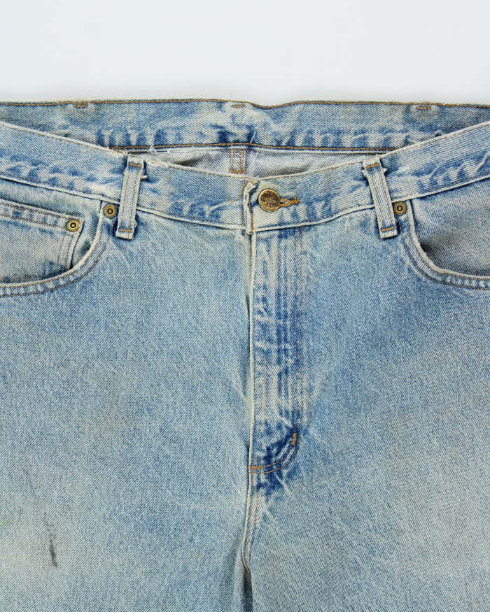 Vintage 1990s Carhartt Light Mud Wash Relaxed Straight Leg Distressed Denim Jeans - W38 L31