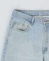Vintage 1990s Polo Jeans Ralph Lauren Light Mud Wash Relaxed Straight Leg Denim Jeans - W36 L30