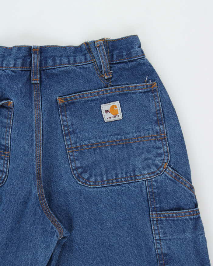 Vintage Y2K 00s Carhartt HRC Flame Resistant Wide Leg Denim Carpenter Jeans - W30 L28
