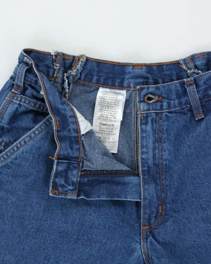 Vintage Y2K 00s Carhartt HRC Flame Resistant Wide Leg Denim Carpenter Jeans - W30 L28