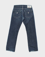 Vintage Y2K 00s True Religion Made In USA Flap Pocket Indigo Low Rise Straight Leg Denim Jeans - W32 L32