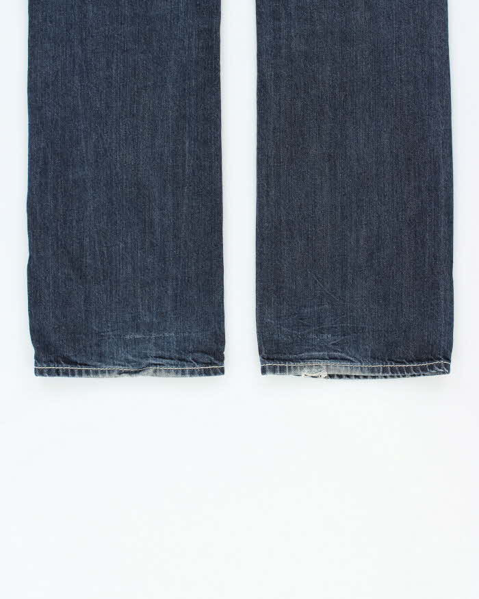 Vintage Y2K 00s True Religion Made In USA Flap Pocket Indigo Low Rise Straight Leg Denim Jeans - W32 L32