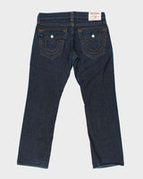 Vintage True Religion Raw Flap Pocket Low Rise Straight Leg Denim Jeans - W38 L34
