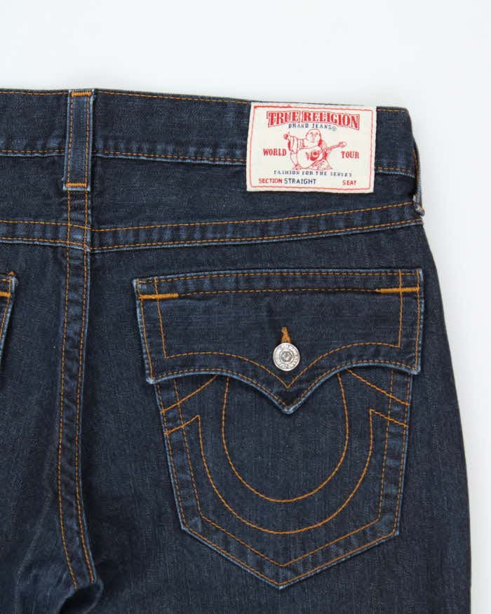 Vintage True Religion Raw Flap Pocket Low Rise Straight Leg Denim Jeans - W38 L34