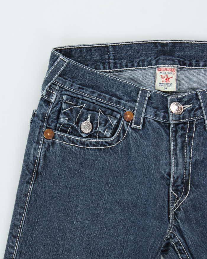 Vintage Y2K 00s True Religion Made In USA Billy Flap Bootcut Denim Jeans - W33 L28