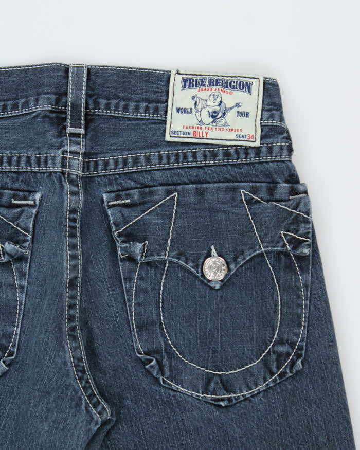 Vintage Y2K 00s True Religion Made In USA Billy Flap Bootcut Denim Jeans - W33 L28