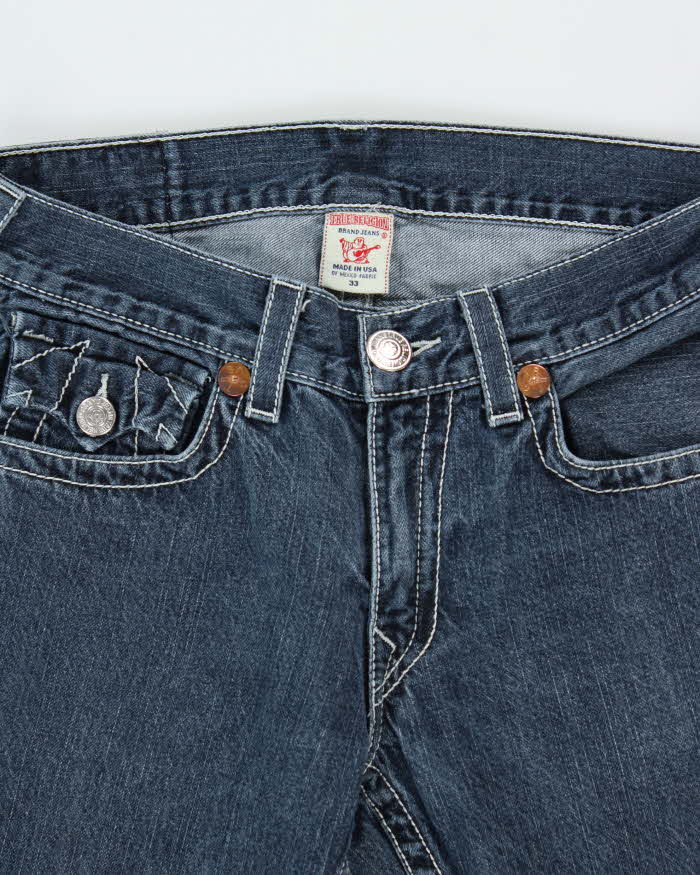 Vintage Y2K 00s True Religion Made In USA Billy Flap Bootcut Denim Jeans - W33 L28