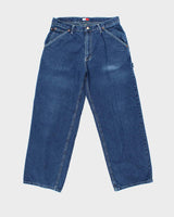 Vintage 1990s Tommy Hilfiger Wide Leg Denim Carpenter Jeans - W34 L30