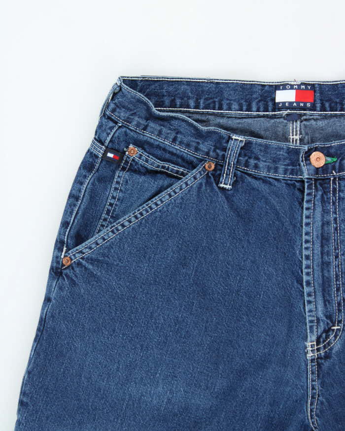 Vintage 1990s Tommy Hilfiger Wide Leg Denim Carpenter Jeans - W34 L30