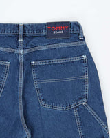Vintage 1990s Tommy Hilfiger Wide Leg Denim Carpenter Jeans - W34 L30
