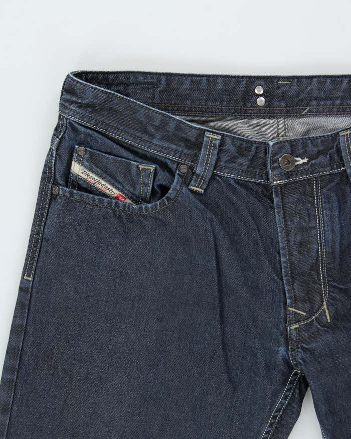 Vintage Diesel Larkee Low Rise Raw Indigo Straight Leg Denim Jeans - W34 L29