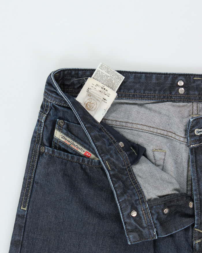 Vintage Diesel Larkee Low Rise Raw Indigo Straight Leg Denim Jeans - W34 L29