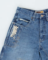 Vintage Y2K 00s Southpole Patchwork Relaxed Straight Leg Denim Jeans - W28 L30
