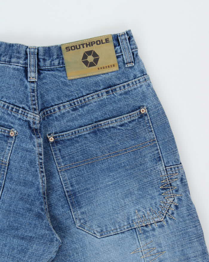 Vintage Y2K 00s Southpole Patchwork Relaxed Straight Leg Denim Jeans - W28 L30