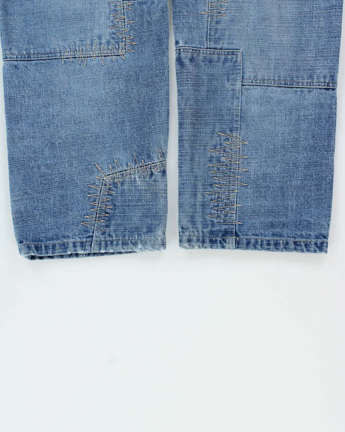 Vintage Y2K 00s Southpole Patchwork Relaxed Straight Leg Denim Jeans - W28 L30