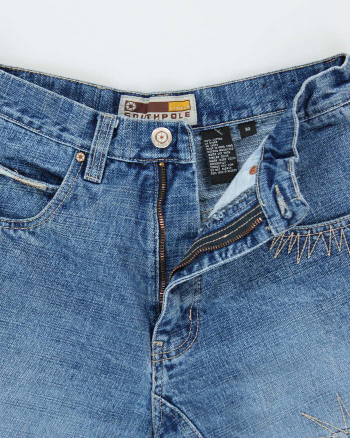 Vintage Y2K 00s Southpole Patchwork Relaxed Straight Leg Denim Jeans - W28 L30