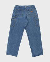 Vintage Carhartt B13 Original Dungaree Fit Denim Carpenter Jeans - W34 L32
