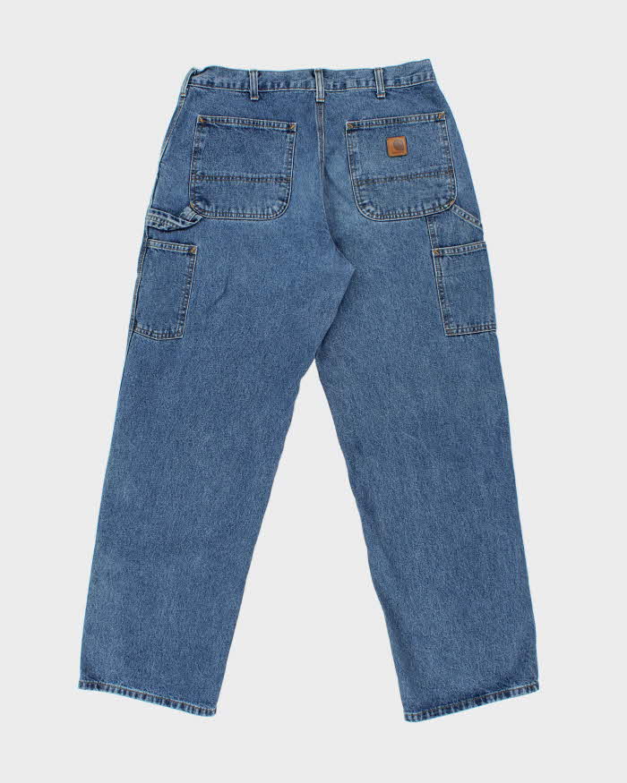 Vintage Carhartt B13 Original Dungaree Fit Denim Carpenter Jeans - W34 L32