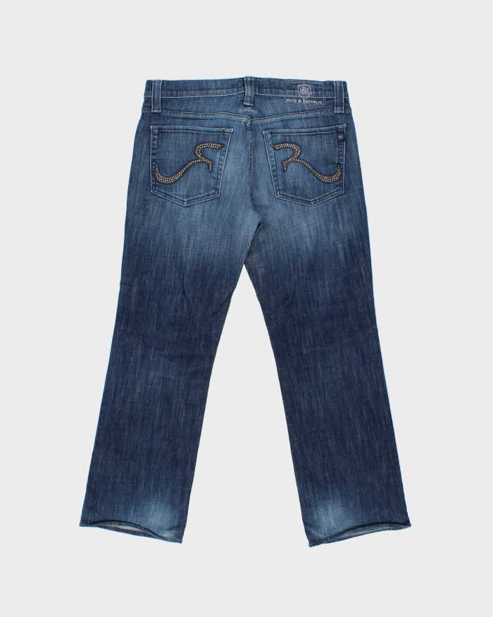 Vintage Y2K 00s Rock &amp; Republic 'Henlee' Made In USA Low Rise Bootcut Denim Jeans - W34 L28