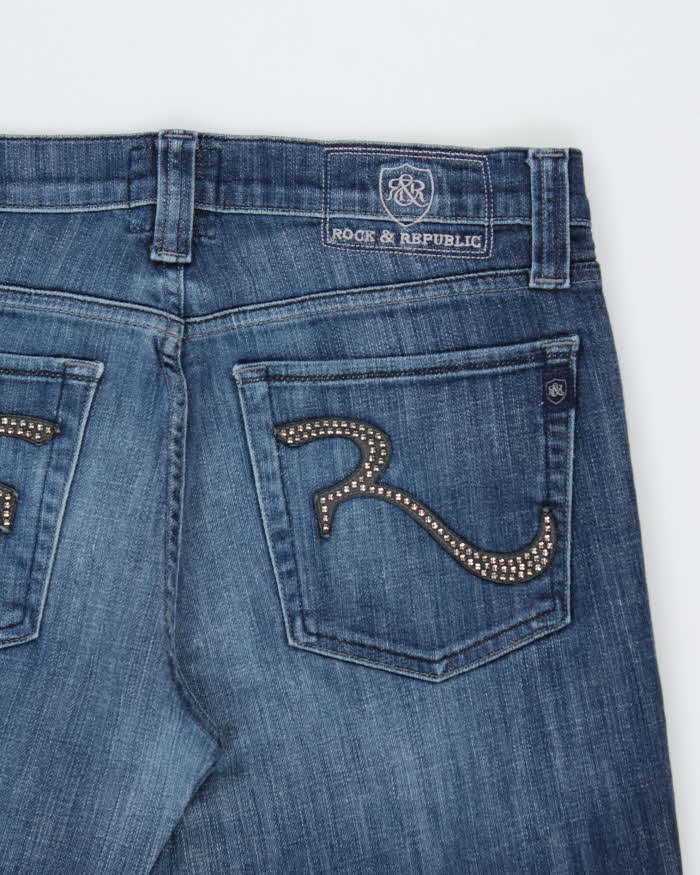 Vintage Y2K 00s Rock &amp; Republic 'Henlee' Made In USA Low Rise Bootcut Denim Jeans - W34 L28