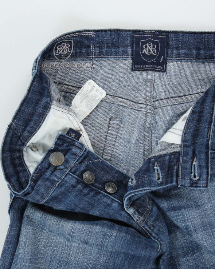 Vintage Y2K 00s Rock &amp; Republic 'Henlee' Made In USA Low Rise Bootcut Denim Jeans - W34 L28
