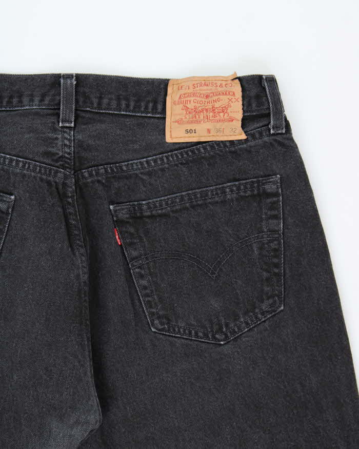 Vintage 1996 Levi's 501 Red Batwing Tag Made In USA Straight Leg Denim Jeans - W35 L32