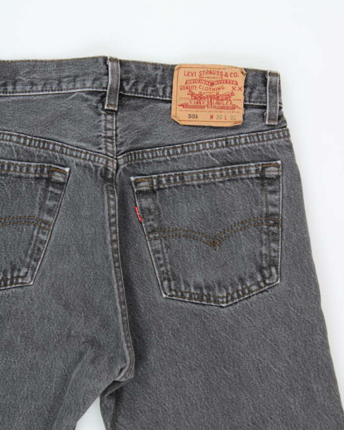 Vintage 1993 Levi's 501 Red Batwing Tag Made In USA Straight Leg Denim Jeans - W30 L32