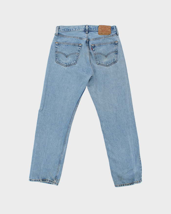 Vintage 1996 Levi's 501 Red Batwing Made In USA Straight Leg Denim Jeans - W30 L29