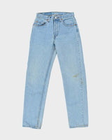 Vintage 1995 Levi's 501xx Red Batwing Made In USA Straight Leg Denim Jeans - W28 L32