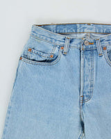 Vintage 1995 Levi's 501xx Red Batwing Made In USA Straight Leg Denim Jeans - W28 L32