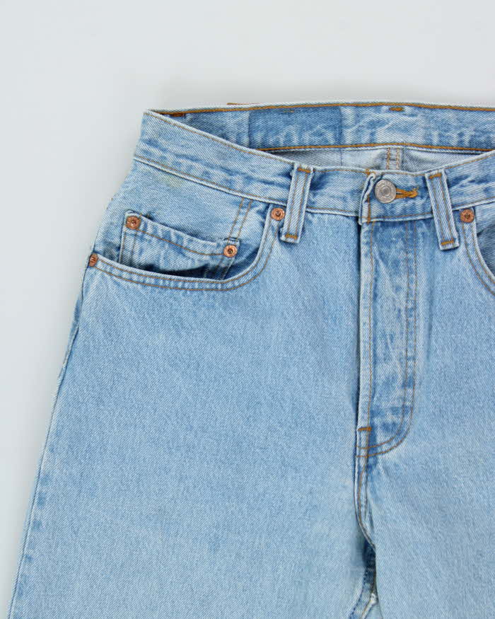 Vintage 1995 Levi's 501xx Red Batwing Made In USA Straight Leg Denim Jeans - W28 L32