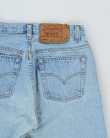 Vintage 1995 Levi's 501xx Red Batwing Made In USA Straight Leg Denim Jeans - W28 L32