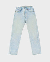 Vintage 1989 Levi's 501 Red Batwing Made In USA Acid Wash Straight Leg Denim Jeans - W29 L31